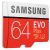 Samsung 64 Gt Micro SDXC EVO Plus ‐muistikortti