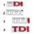 TDI Logo tarra metallinen