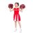 Cheerleader Puna/Valkoinen Lasten Naamiaisasu