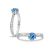 1,0 ct moissaniittisormus 925-hopeaa