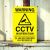 CCTV-valvonnasta ja 24 h tallennuksesta ilmoittava metallikyltti