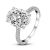 QIBAOKU Moissanite-sormus 925-hopeaa