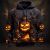 Halloween-kurpitsahuppari 3D-kuviolla