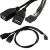 Kaksois-USB 2.0 AM–Dupont 2×5 -datakaapeli