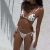 Naisten kuviollinen kaksiosainen bikini