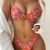 Naisten korkeavyötäröinen kukkakuvioinen bikini