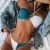 Naisten valkoinen halterneck-bikini