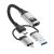 3-in-1 USB-äänikorttisovitin 8-pin-, USB-C- ja 3,5 mm
