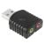 USB 2.0 -stereosovitin, musta