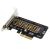5 kpl NVMe M.2–PCIe x4 -laajennuskorttia, puolikorkea