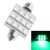 Led putkipolttimo 41mm vihreä, 2kpl
