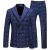 Homme Casual Plaid Blue puku 3-os