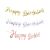Seinäkoriste Metallic Happy Birthday