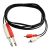 2 x RCA - 2 x mono 6.3 mm signaalikaapeli, pituus 1.5 m