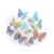 Seinätarra  3D Colorful Silver Butterfly
