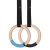 Wood Gymnastics Rings with Adjustable Straps