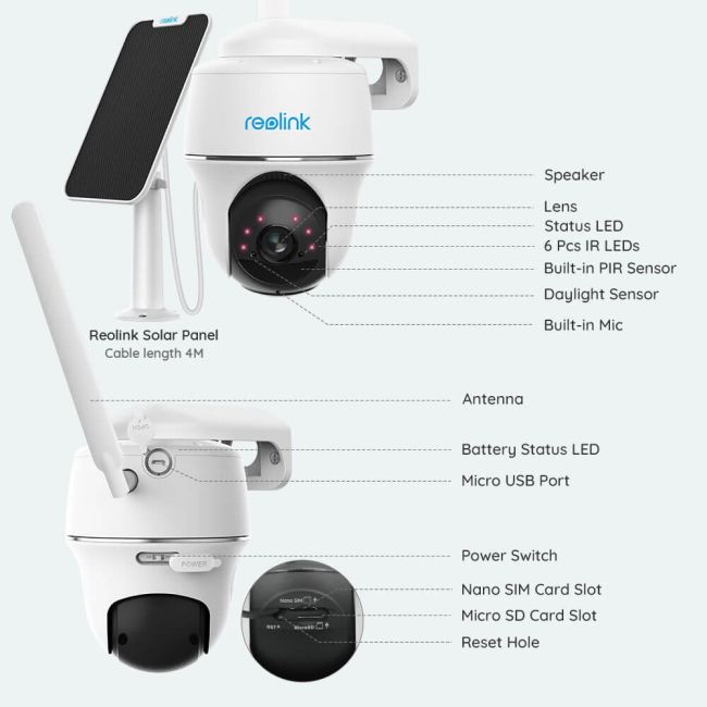 4g Lte Reolink Go Sim Card Reolink Go Pt Plus Sim Card Instacam